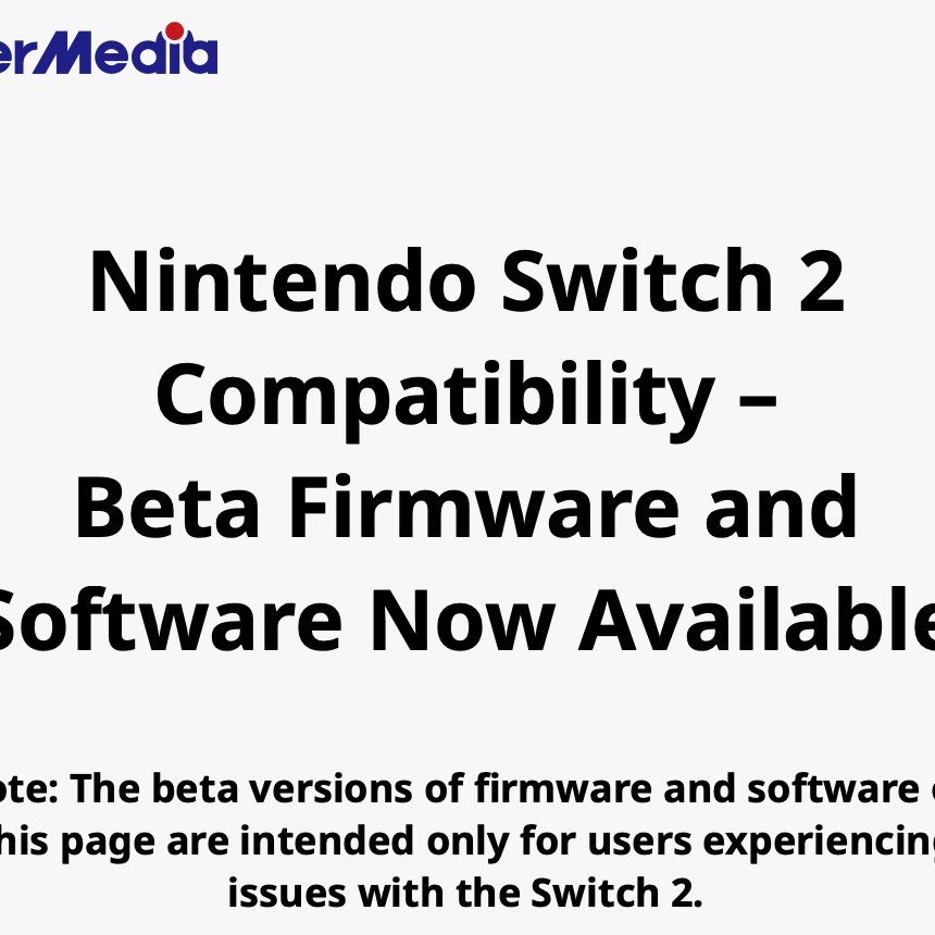 Firmware update for 3rd party capture cards