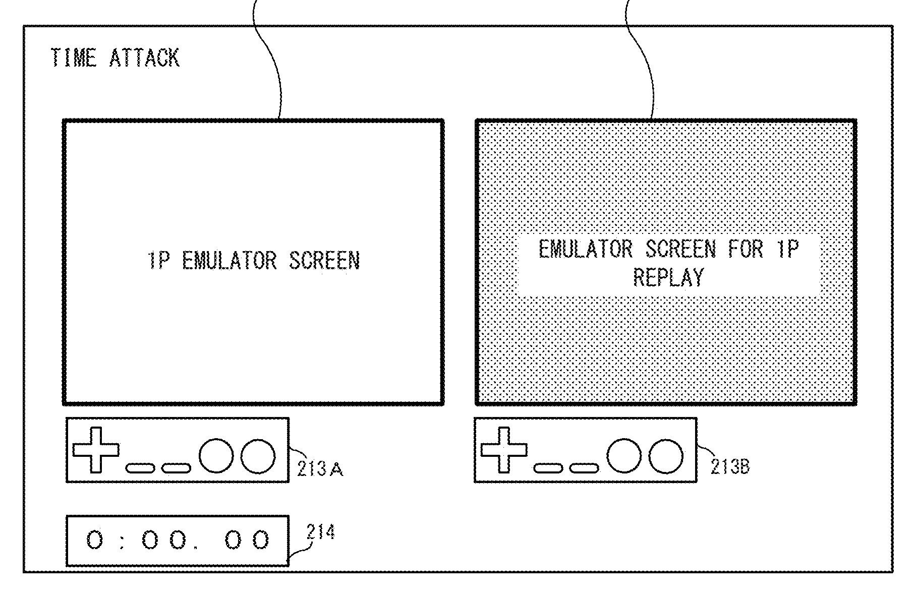 Drawing from patent US2025249360:
FIG. 25 shows a non-limiting example of a screen for a time attack mode