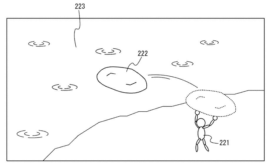 FIG. 17 is a view showing an example of a game space in which an ice object is arranged
