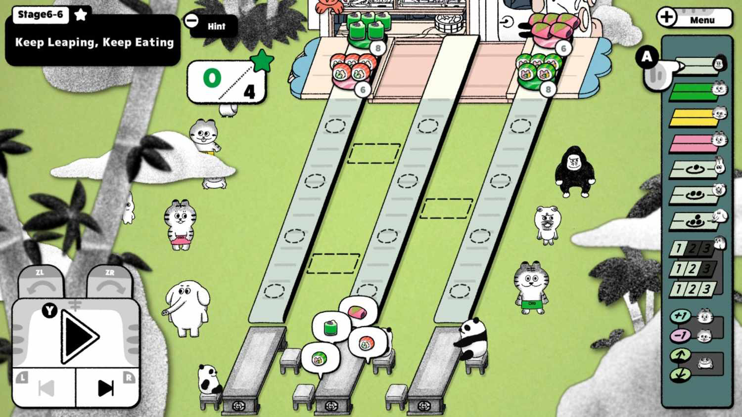 Gameplay screenshot of Tiger Trio’s Tasty Travels