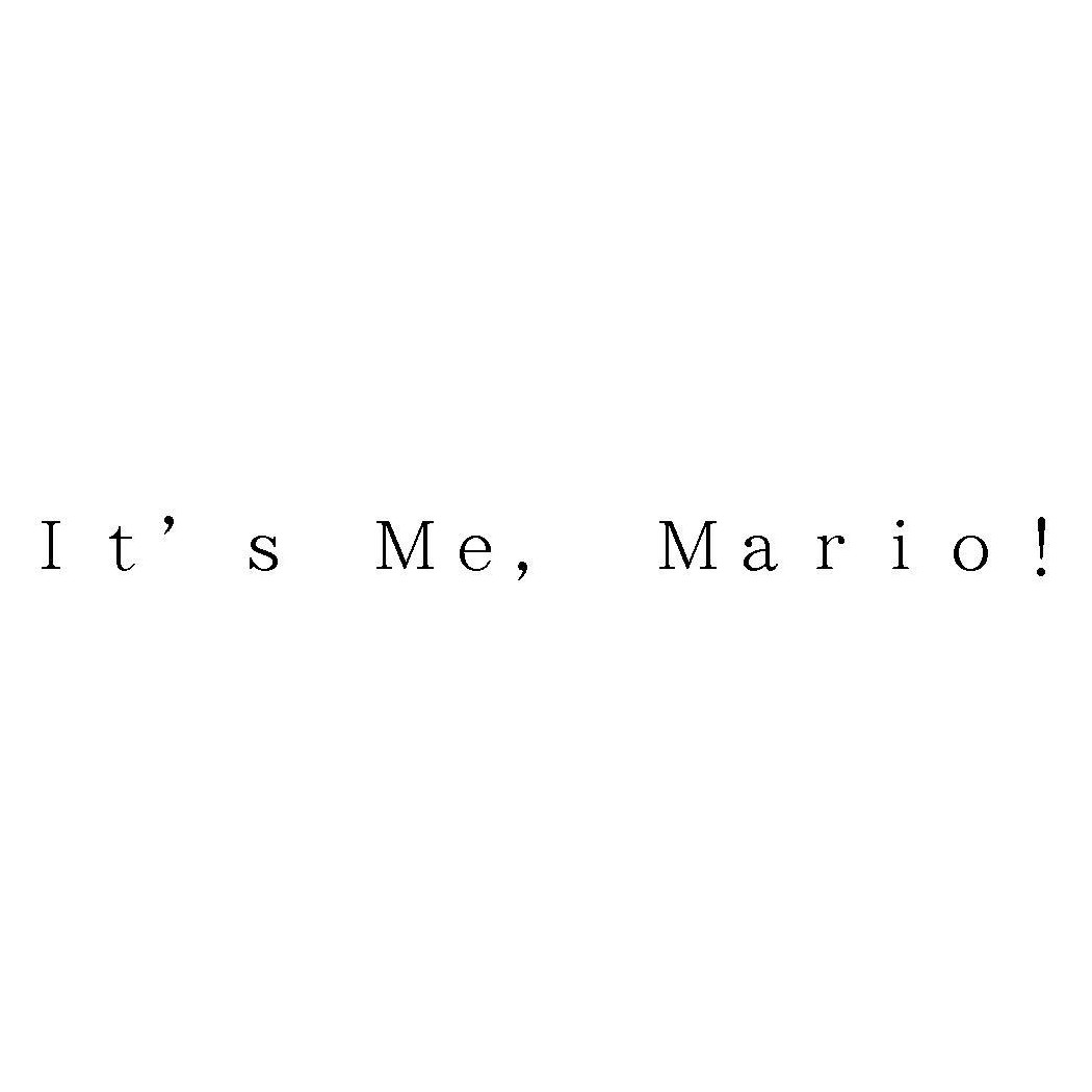 Nintendo’s trademark application in Japan for: “It’s Me, Mario!”