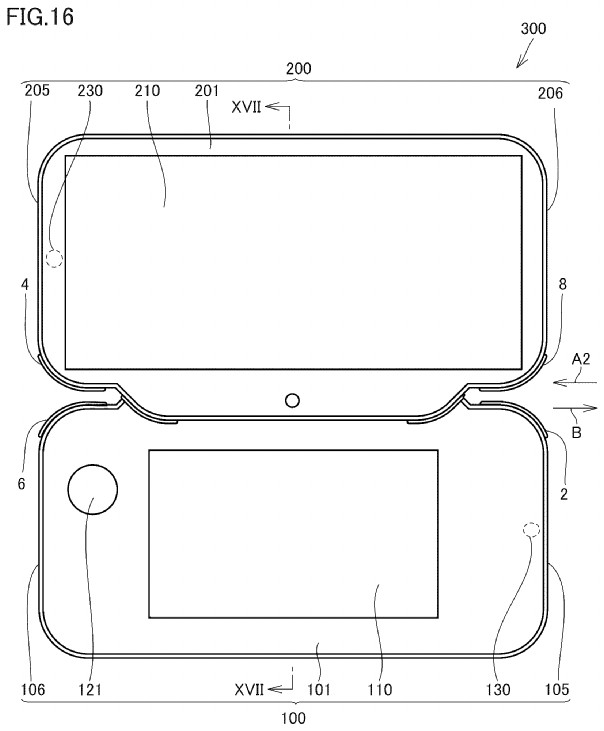 From patent US20250261319: FIG. 16 shows an exemplary illustrative non-limiting drawing of a schematic front view showing a configuration of the electronic device in a second connection state.