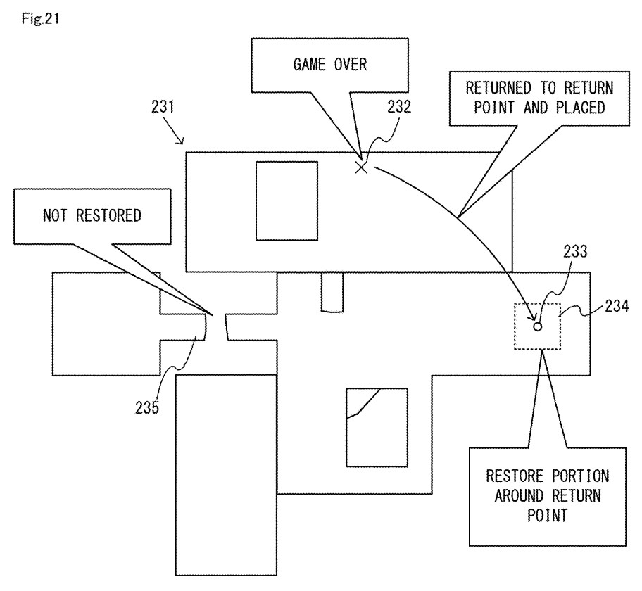 FIG. 21 is a diagram illustrating an outline of
restoration of a terrain object in a target area