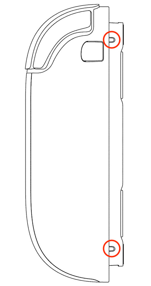 Design registration JP 1805095, rear view of Joy-Con 2