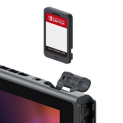 Photo of Switch 1 Game Card slot and cover (open)