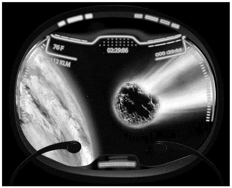 Drawing from patent US 12502603:
A 2D or other composited image thus is generated, and it is layered onto or otherwise integrated into (disposed in) a view of the virtual environment. This is shown in FIG. 9F.