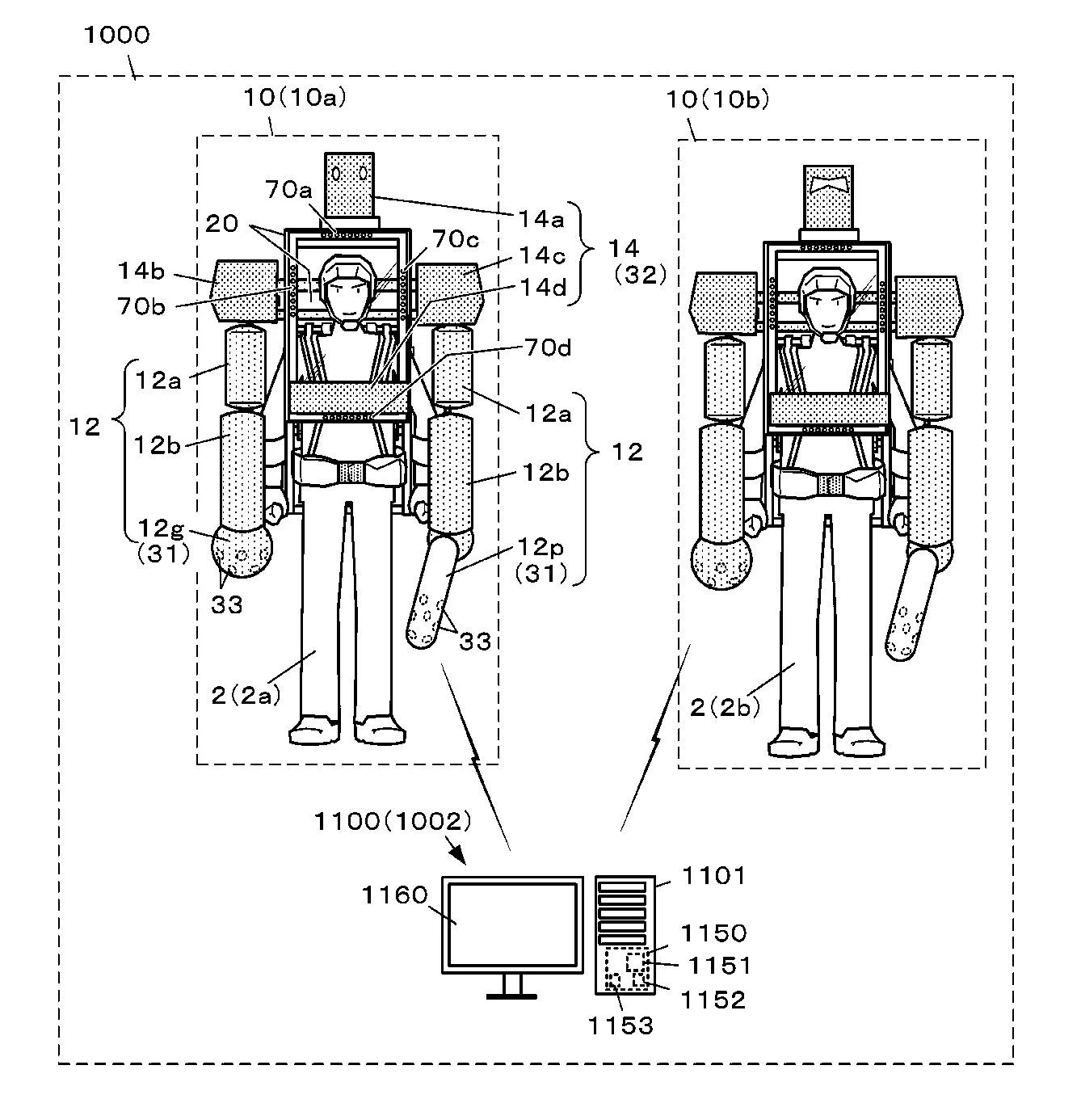 Drawing from patent JP 2025151712:
【図１】ゲームシステムの構成例を示す側面図。