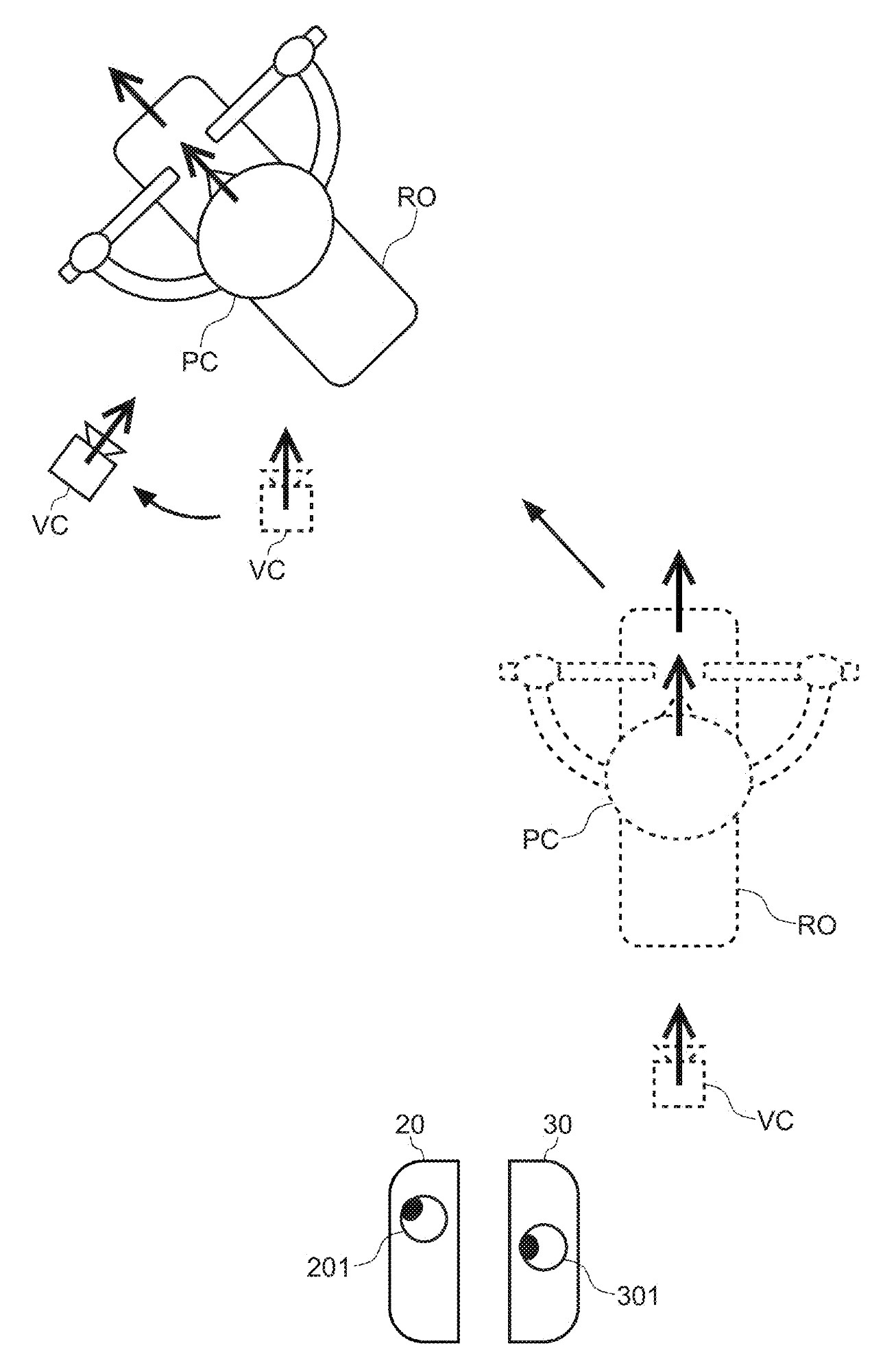 Drawing from patent US 20260061318:
FIG. 5C illustrates the control of player characters and vehicle objects in the second mode of the embodiment