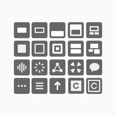 20 different icon design candidates
