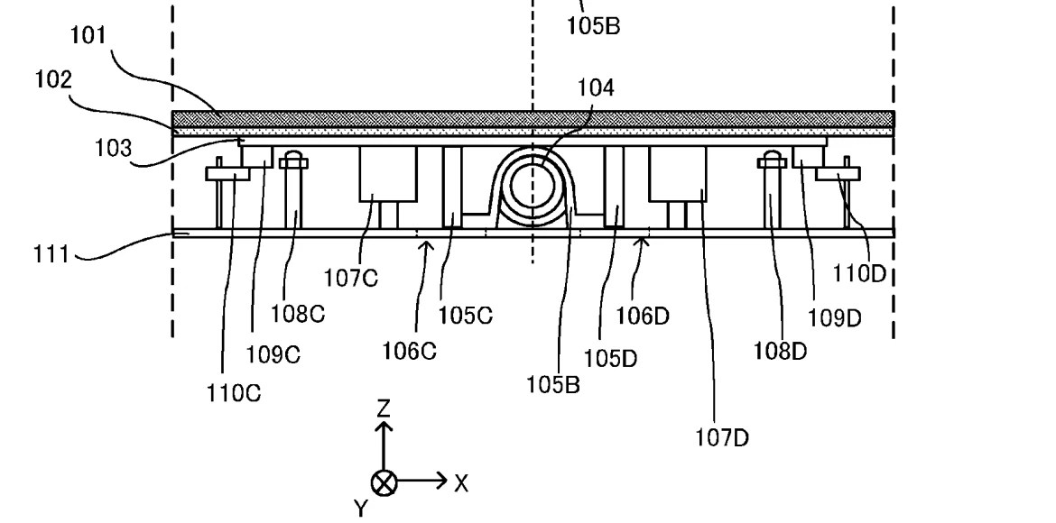 Drawing from patent US 20260091310:
FIG. 3 schematically shows a non-limiting example of an internal configuration of a directional pad portion 11