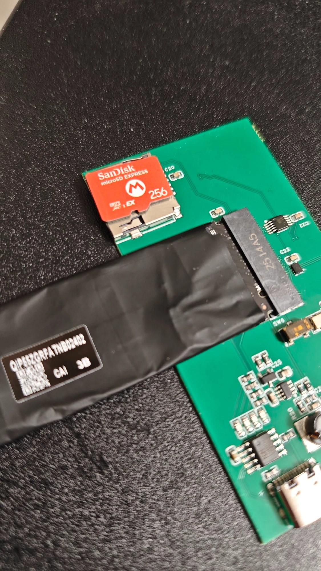 Screenshot of a Switch 2 System, recognizing the SSD as a microSD Express Card