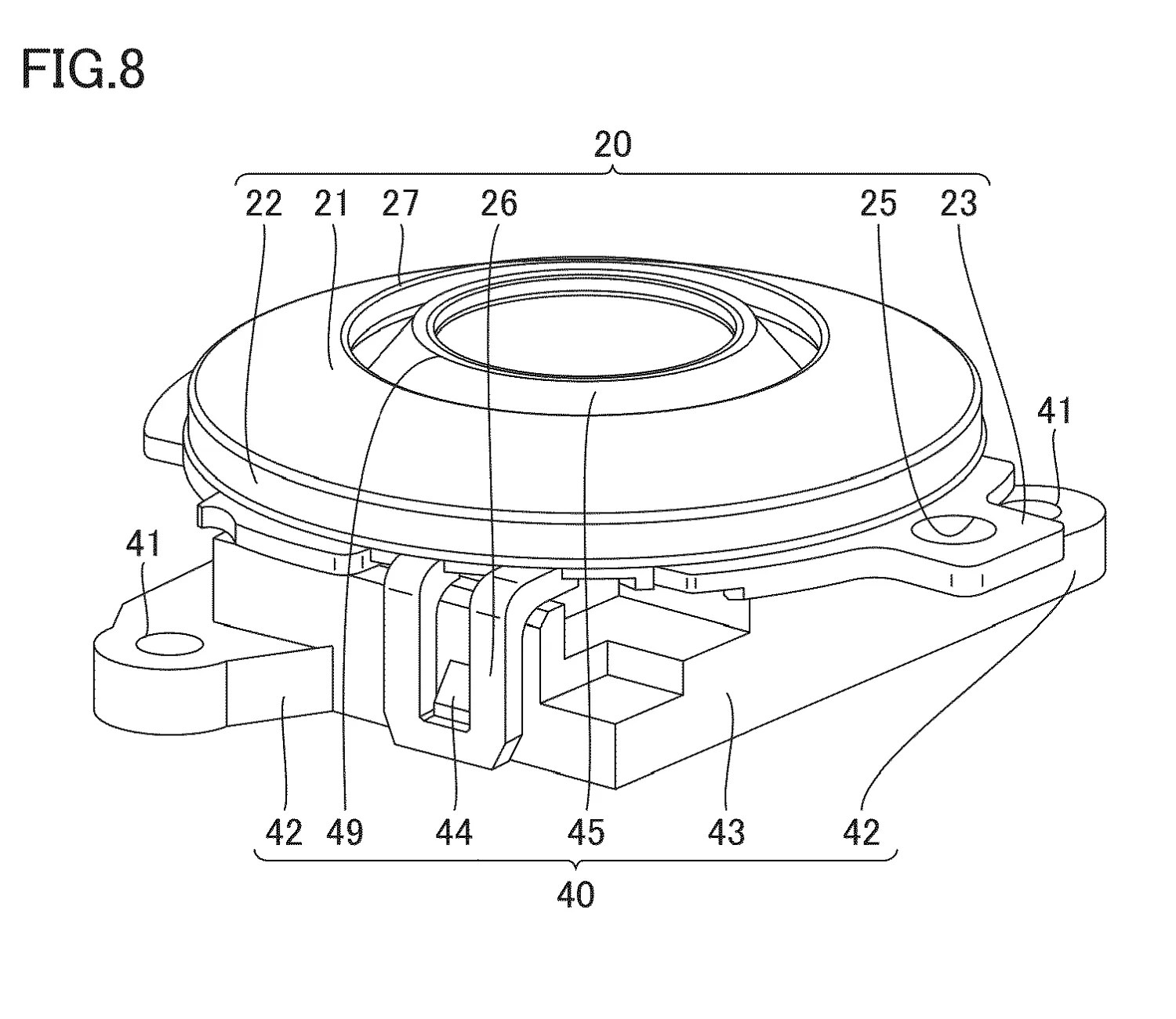 Drawing from patent EP 4741986: Fig. 8 shows an exemplary illustrative non-limiting drawing of a schematic perspective view showing a state in which the cover has been attached to a stick module housing.