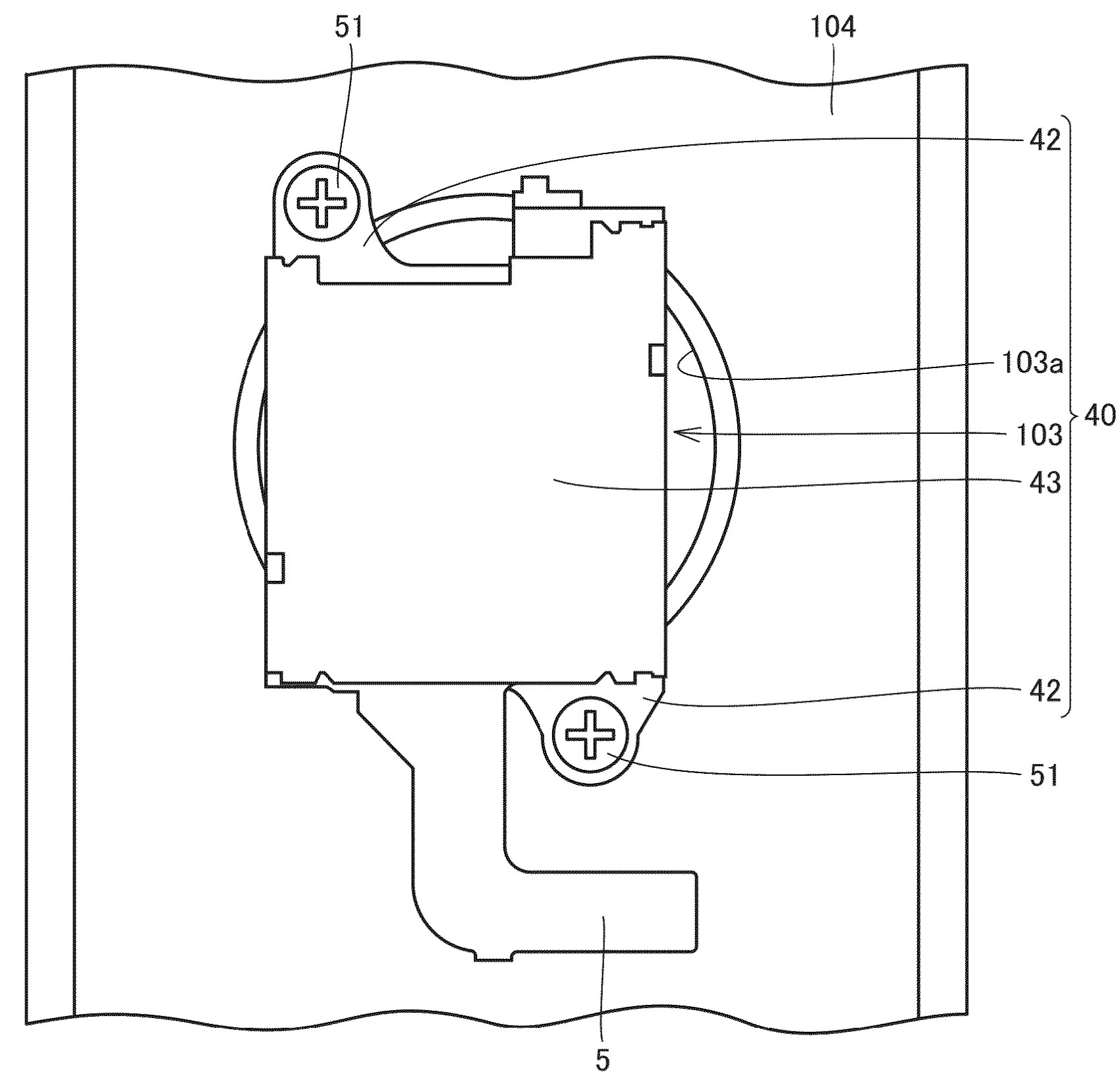 Drawing from patent EP 4741986: Fig. 9 shows an exemplary illustrative non-limiting drawing of a schematic rear view showing a state in which the stick module housing has been attached to the front wall of the controller housing.