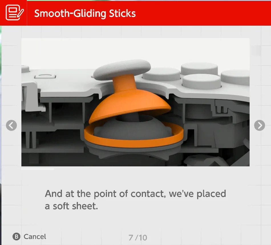 Screenshot of Welcome Tour: Smooth-Gliding Sticks And at the point of contact, we've placed a soft sheet.