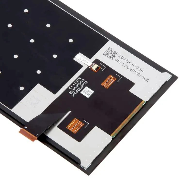 Photo of the launch LCD panel ZD079KA-03A, close up view of the circuit, connector, and cables Image source: https://www.ipartsbuy.com/products/for-nintendo-switch-2-original-lcd-screen-with-digitizer-full-assembly