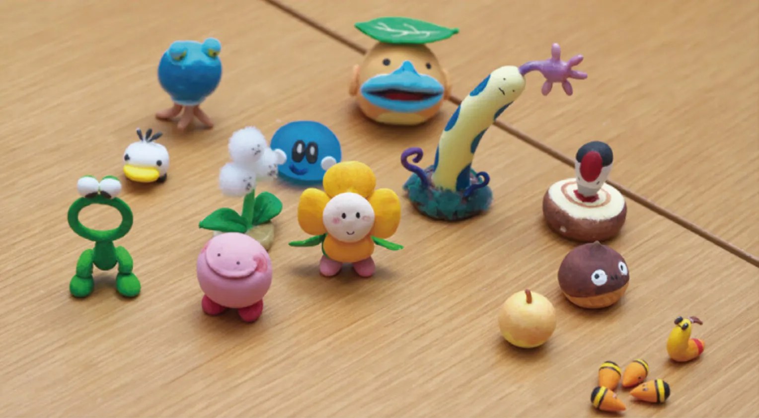 Photo of handmade clay models of in-game creatures