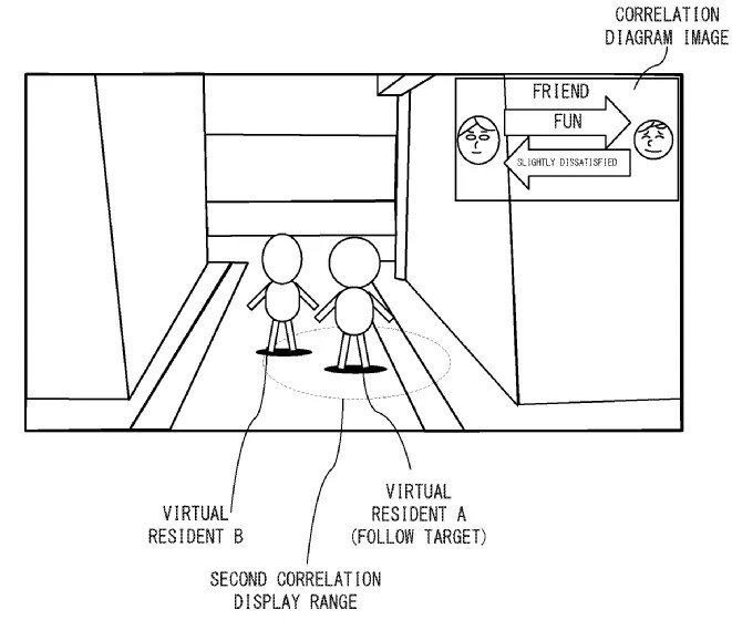Drawing from patent application US 20260263937: FIG. 29 shows a non-limiting example of the game screen according to the exemplary embodiment