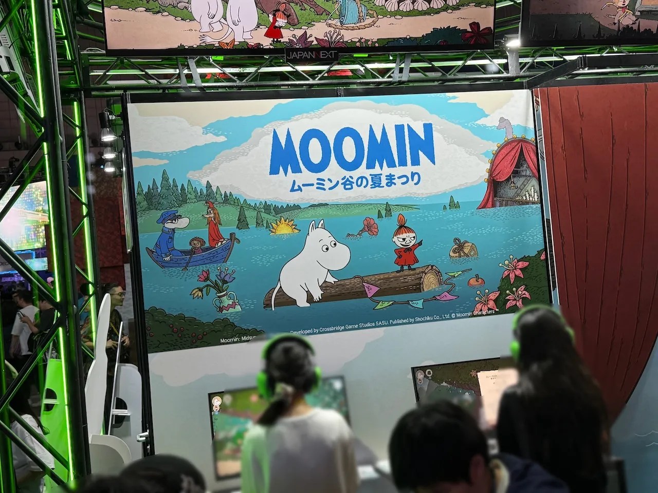 Photo of the Moomin: Midsummer Madness demo booth at TGS 2026