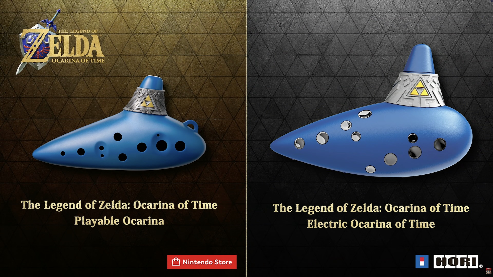 Promo image of the OOT Playable Ocarina, and OOT Electric Ocarina of Time