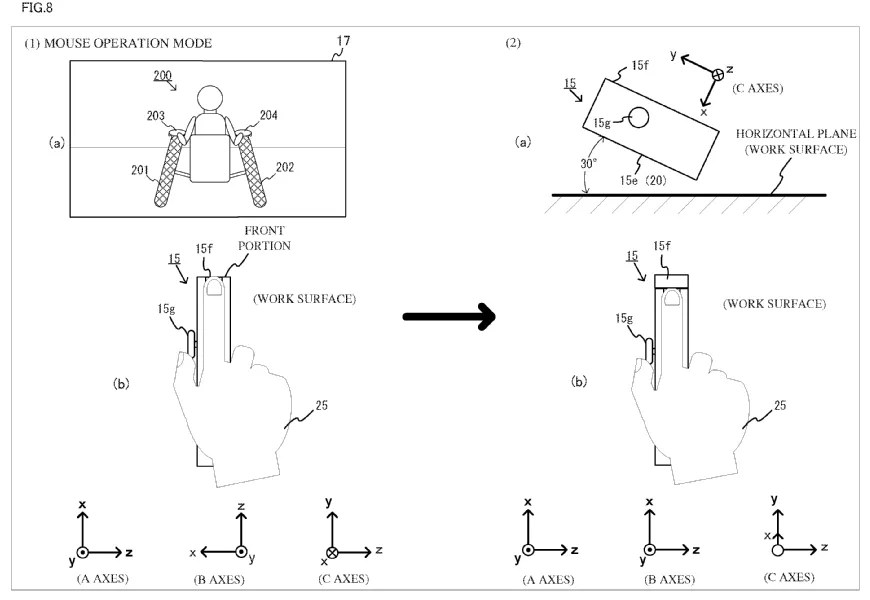 Drawing from patent publication US20260288257: FIG. 8 illustrates a second example according to the exemplary embodiment
