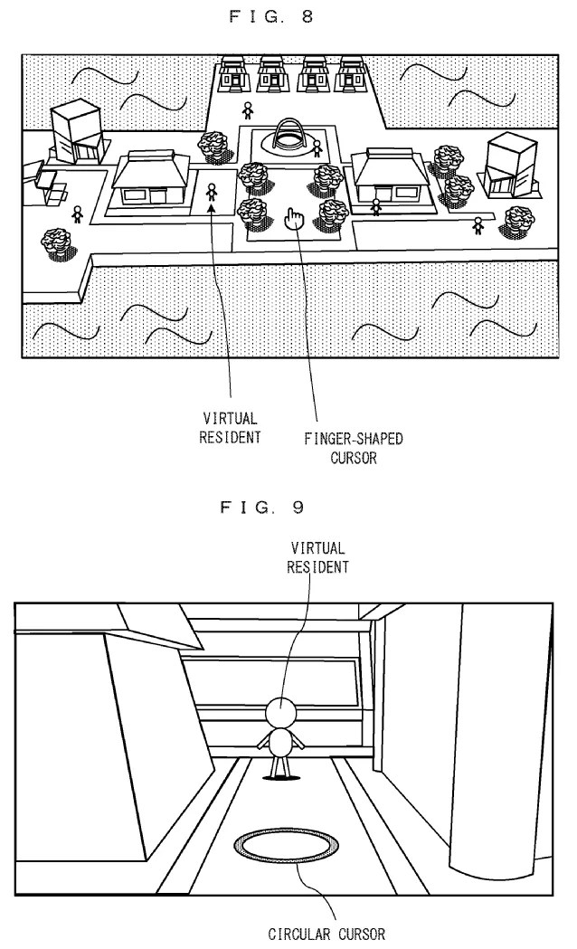 Drawings from patent publication US 20260263929: FIG. 8 shows a non-limiting example of a game screen according to an exemplary embodiment FIG. 9 shows a non-limiting example of the game screen according to the exemplary embodiment