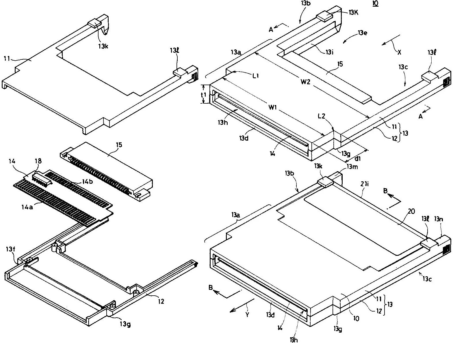 Drawings from patent publication 特開昭６３−１１９７８９: 第２図は第１図に示す実施例の分解斜視図である。 第１図はこの発明の一実施例を示す外観斜視図である。 第５図はカートリッジを装着した状態のアダプタを示す外観斜視図である。 https://www.j-platpat.inpit.go.jp/c1801/PU/JP-H07-100088/12/ja