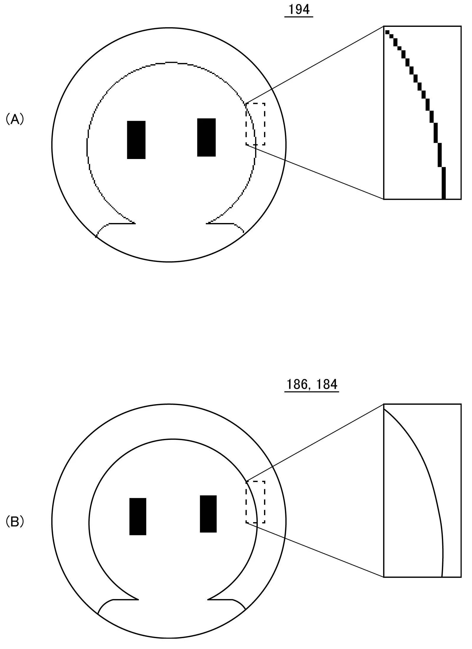 Drawing from patent publication US 20260295426: FIGS. 8A and 8B each show an exemplary illustrative non-limiting drawing illustrating exemplary camera video that has been subjected to cut-out processing in the game device according to the present embodiment.