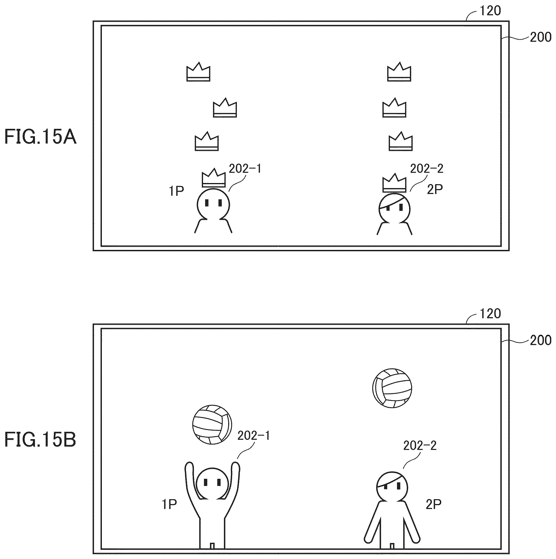 Drawing from patent publication EP 4817705: FIGS. 15A and 15B show exemplary illustrative non-limiting schematic diagrams each illustrating an example of a game process executed by the game apparatus according to this embodiment.