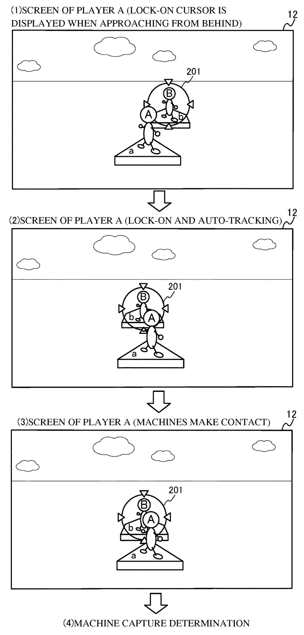 Drawing from patent publication US 20260295439: FIG. 9 illustrates a non-limiting example of a game screen